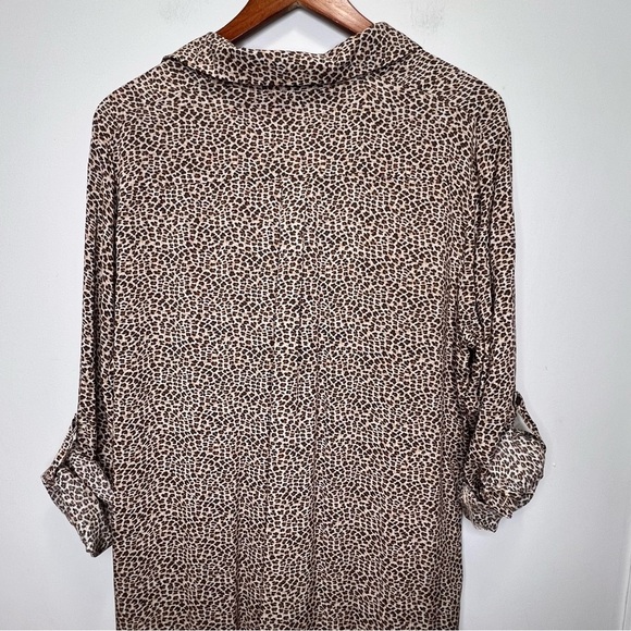 VICI Oversized Leopard Print Midi Shirt Dress Size Medium - Picture 8 of 11